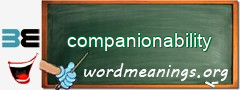 WordMeaning blackboard for companionability